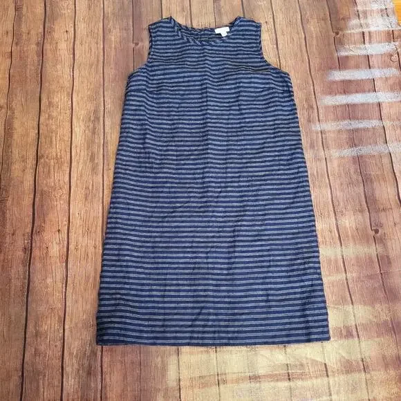 j jill striped linen dress Pure Jill Linen Striped Maxi Dress